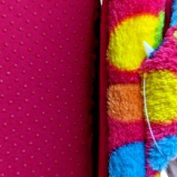NWT The Children's Place Girl Slippers Faux Fur PINK Polka Dot Slip-On S… - Picture 7 of 11